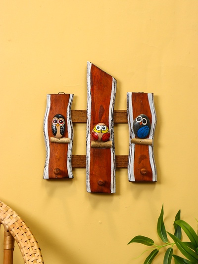 Вешалка «Совята», 23×6×33 см, дерево албезия