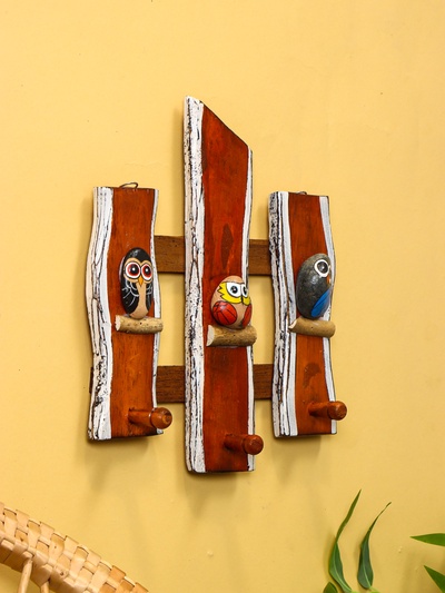 Вешалка «Совята», 23×6×33 см, дерево албезия