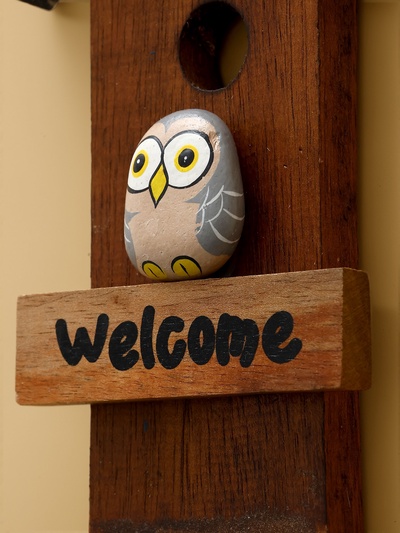 Панно WELCOME, 15×3×25 см, дерево