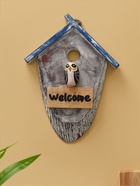 Панно WELCOME, 15×3×20 см, дерево, белое - Фото 1