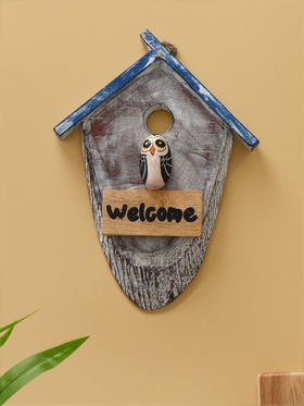 Панно "WELCOME" дерево 15х3х20 см, цв. белый