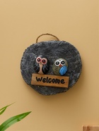 Панно WELCOME, 18×5×18 см, дерево, бежевое - Фото 1