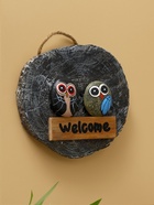 Панно WELCOME, 18×5×18 см, дерево, бежевое 10615756 - фото 16684071