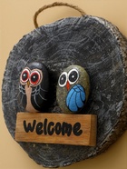 Панно WELCOME, 18×5×18 см, дерево, бежевое 10615756 - фото 16684073