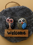 Панно WELCOME, 18×5×18 см, дерево, бежевое 10615756 - фото 16684074