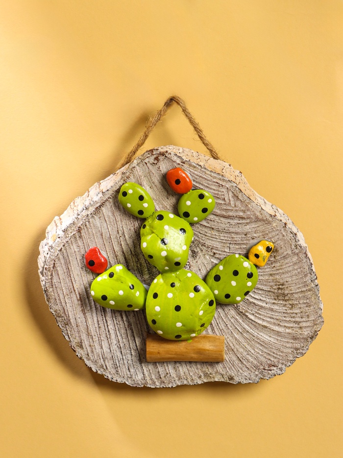 Панно «Кактус», дерево албезия - Фото 1