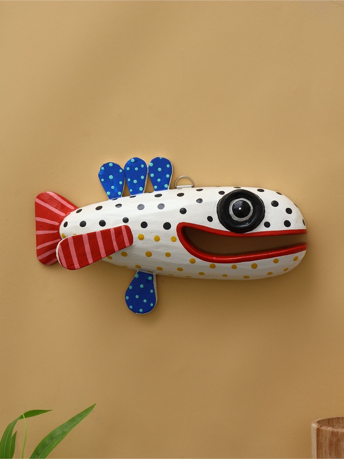 Панно «Рыба-хищник», 25×15×5 см, дерево, разноцветное - Фото 1