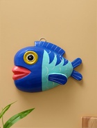 Панно «Рыба-клоун», 20×16×4 см, дерево, сине-бирюзовое - Фото 1