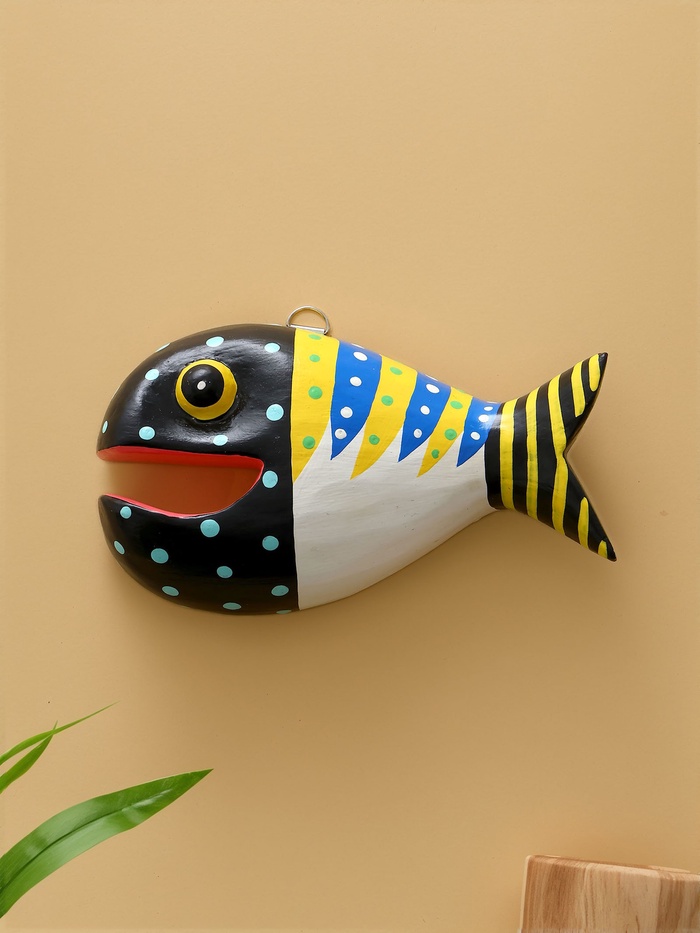 Панно «Рыба-хищник», 20×12×4 см, дерево, разноцветное - Фото 1