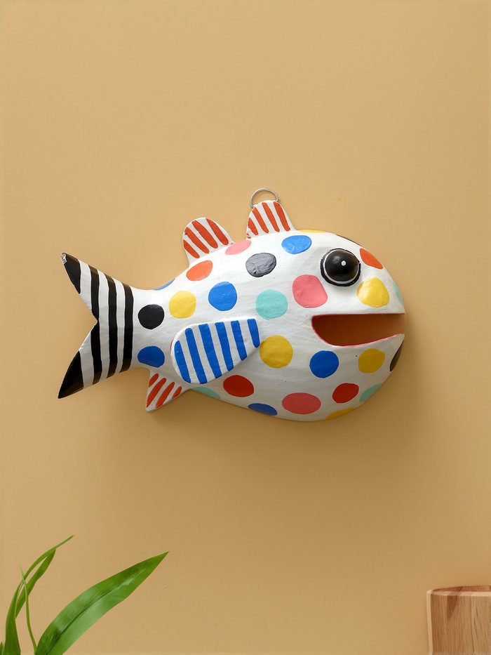 Панно «Рыба-хищник», 20×12×4 см, дерево, разноцветное - Фото 1