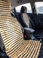 Накидка-массажер TORSO, на сиденье с капюшоном, 43×109 см, бамбук, бежевый - Фото 5