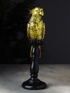 Фигурка полистоун «Попугай на жердочке», 34×10×12 см, под бронзу - фото 44697049