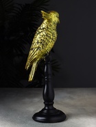 Фигурка полистоун «Попугай на жердочке», 34×10×12 см, под бронзу - фото 44697051