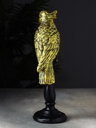 Фигурка полистоун «Попугай на жердочке», 34×10×12 см, под бронзу - фото 44697052