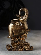 Фигурка полистоун «Слон на волне», 19×13×6 см - фото 44697075