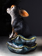 Фигурка полистоун «Чихуа на подушке», 33×20×20 см, чёрный - фото 44697081