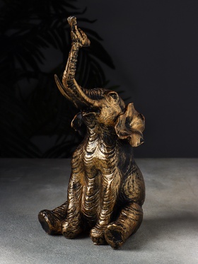 Фигурка полистоун «Слон с птичкой», 28×14×14 см 10884852
