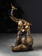 Фигурка полистоун «Слон с птичкой», 28×14×14 см - фото 44697116