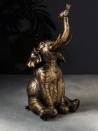 Фигурка полистоун «Слон с птичкой», 28×14×14 см - фото 44697119