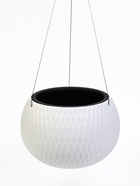 Кашпо для цветов «Жемчужина», 4 л, d=29 см, h=19.5 см, пластик, со вставкой, подвесное, белое - Фото 3