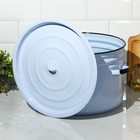 Бак эмалированный, 24 л, цилиндрический, цвет голубой - Фото 2