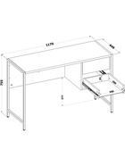 Стол письменный «Лофт», 2 ящика, 1170×446×755 мм, цвет бетон - Фото 2