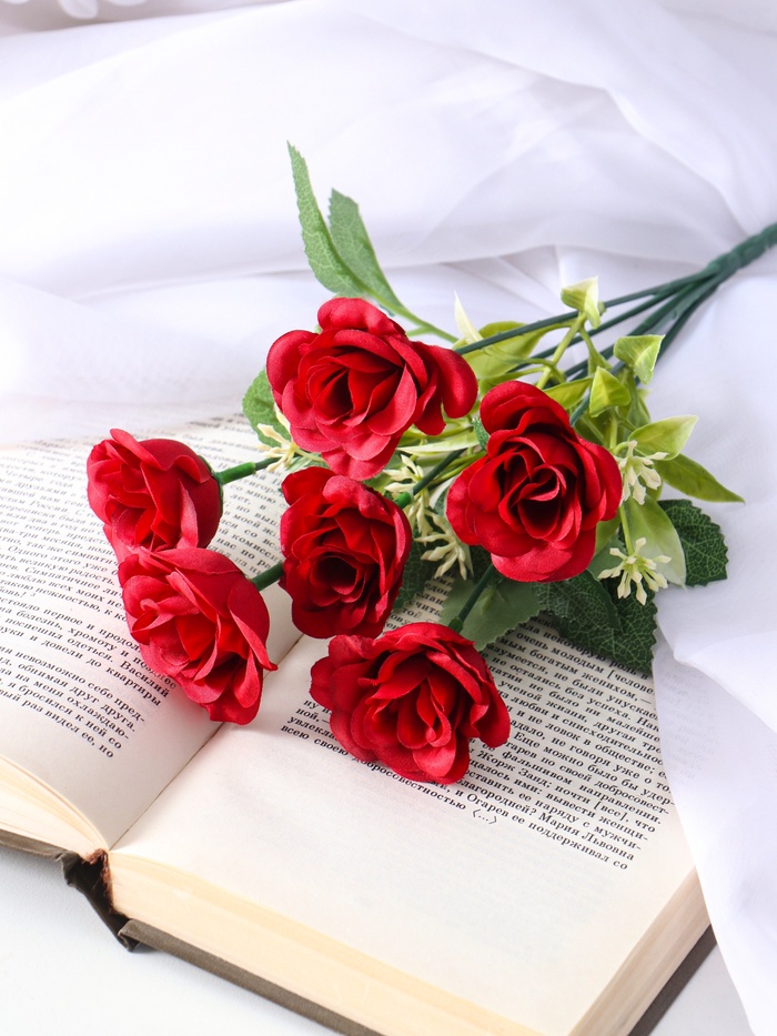 Букет искусственный «Леди роза галант», h=27 см, МИКС - Фото 1