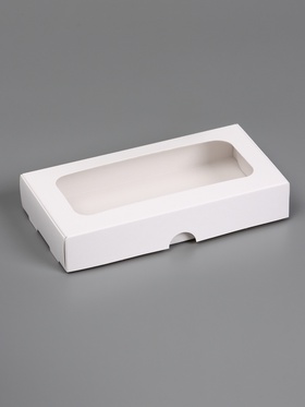 Подарочная коробка под плитку Дубайского шоколада, складная, белая, 16×8×2.7 см 10893183