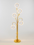 УЦЕНКА Торшер «Асселер» золотой 5хLED 28×45×155 см 10895267