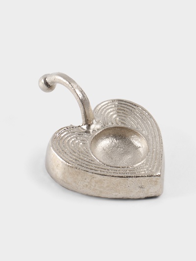 Подсвечник с ручкой «Сердце», 12×9.5×5.5 см, алюминий