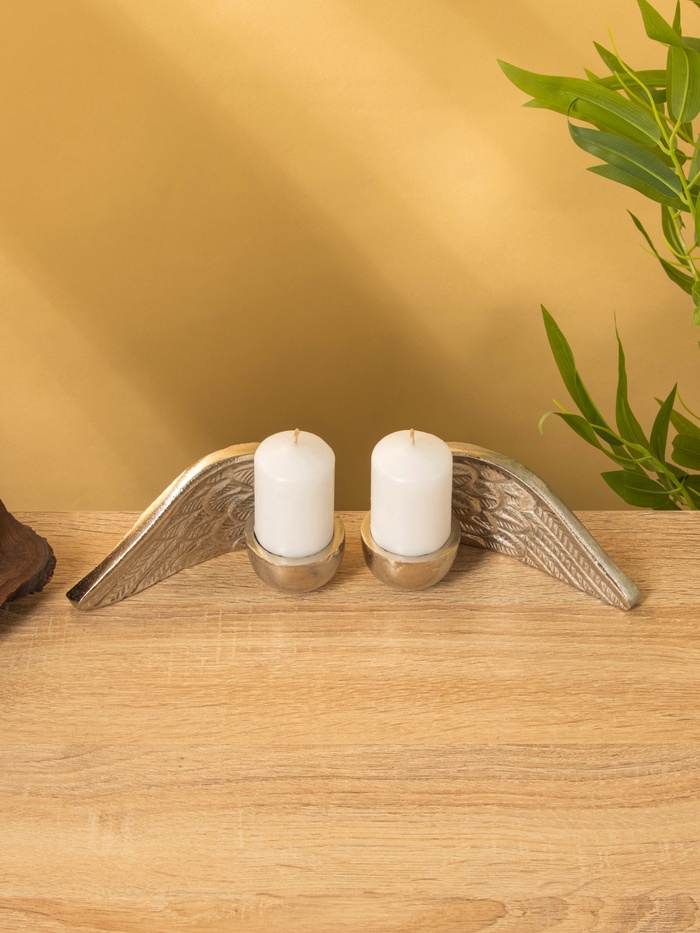 Подсвечник на 2 свечи «Крылья ангела», 30.5×6.5×7.5 см, алюминий - Фото 1