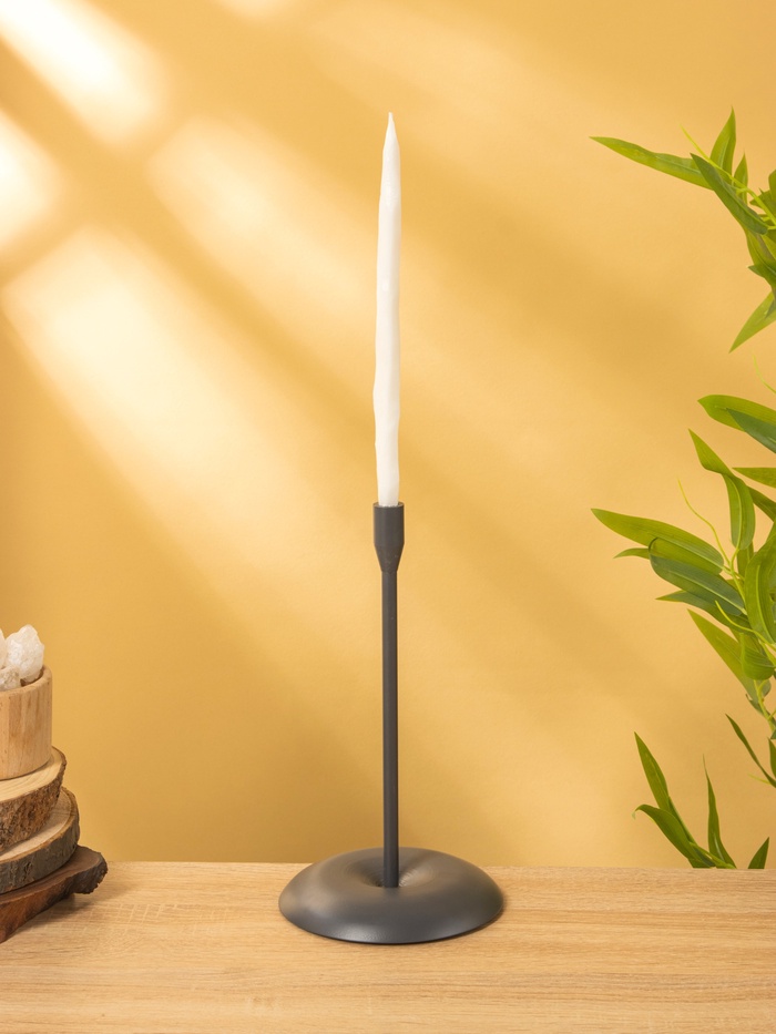 Подсвечник «Аскет», 14×14×25.5 см, чёрный
