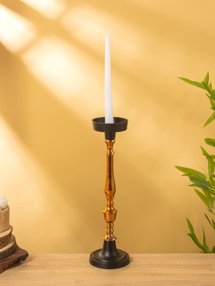 Подсвечник «Ренессанс», 10×10×37 см, алюминий