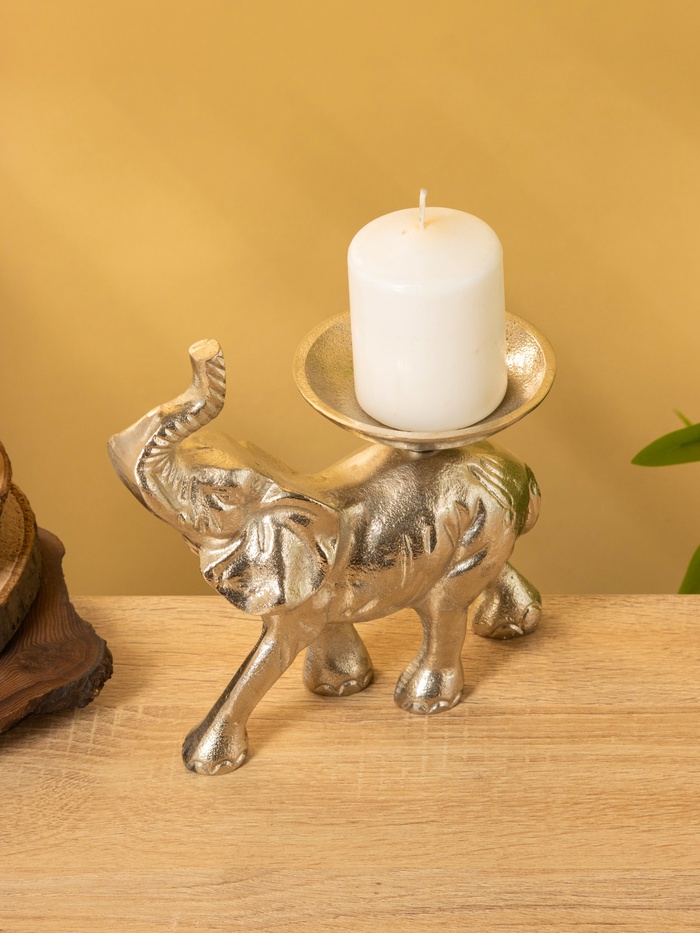 Подсвечник «Слон», 10×17×19 см, алюминий