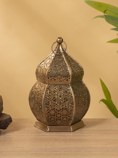 Подсвечник фонарь «Алладин», 10×10×16 см, железо