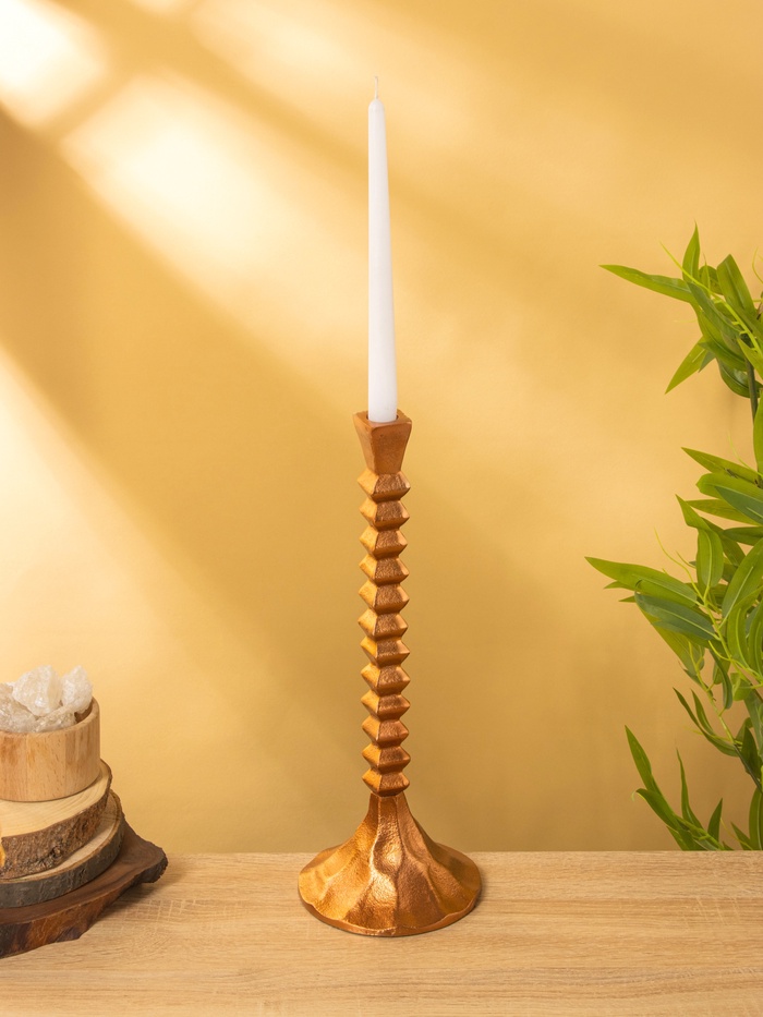 Подсвечник «Спираль», 14×14×38 см, алюминий