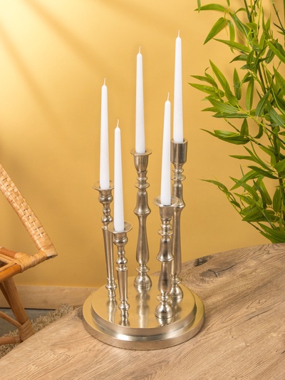 Подсвечник на 5 свечей «Изобилие», 41 см, алюминий
