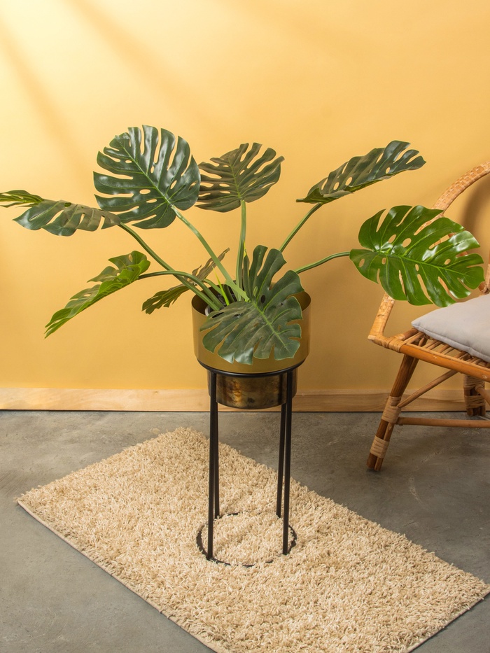 Кашпо на подставке «Золото Скифов», 30.5×30.5×73.5 см, железо - Фото 1