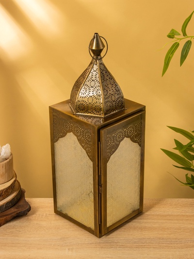 Подсвечник фонарь «Купол», 16.5×15.5×45 см, железо
