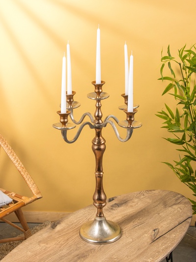 Подсвечник канделябр на 5 свечей « Роскошь», 46×46×71 см, алюминий