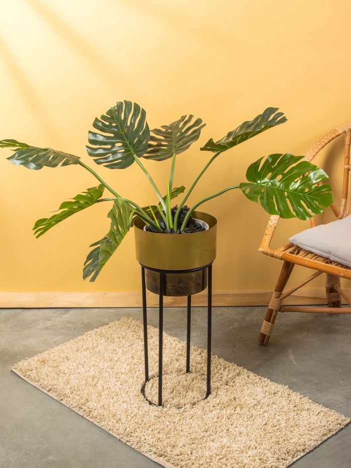 Кашпо на подставке «Золото Скифов», 28×28×61 см, железо - Фото 1