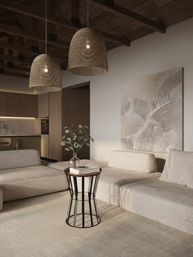 Столик журнальный «Песочные часы», 42×42×56 см, алюминий, железо