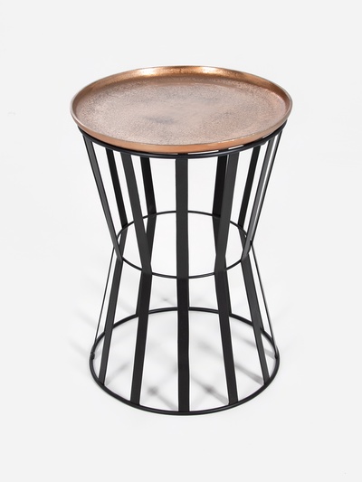 Столик журнальный «Песочные часы», 42×42×56 см, алюминий, железо