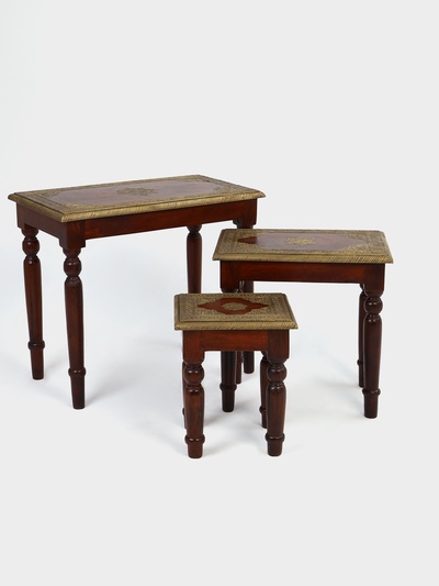 Табурет, 3 шт., 35×24.6×37.5 см, 48×30×45 см, 60.5×35×52.5 см, дерево