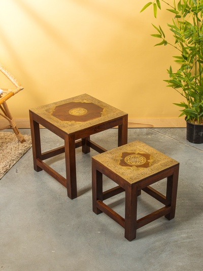 Табурет, 2 шт., 34.4×21×30 см, 35×30×32 см, дерево