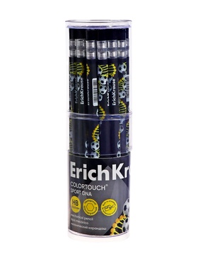 Карандаш механический 2,0 мм ErichKrause ColorTouch Sport DNA, НВ, с точилкой, в тубусе (комплект 4 шт)