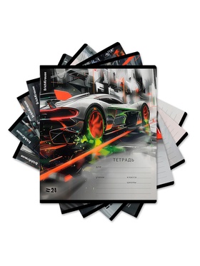 Тетрадь 24 листа в в линейку ErichKrause Adrenaline Speed, МИКС