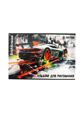 Альбом д/рис А4 40л скоба ErichKrause  Adrenaline Speed, микс 5В (комплект 5 шт)