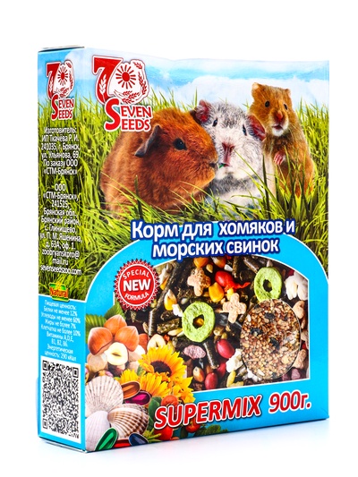 УЦЕНКА Корм Seven Seeds SUPERMIX для хомяков и морских свинок, 900 г