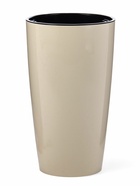 Кашпо для цветов «Рондо», пластик, 15 л, d=32 см, h=56.5 см, со вставкой, бежевое - Фото 3